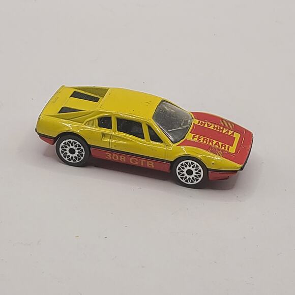 VINTAGE MATCHBOX TOYS 1981 NO.70 S=1/55 FERRARI 308 GTB RED YELLOW MADE IN MACAU - Picture 1 of 5
